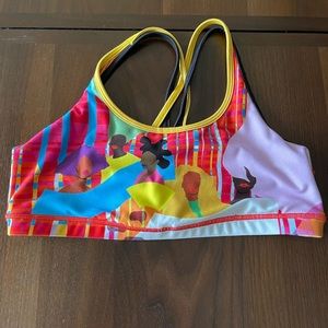Strappy workout bra